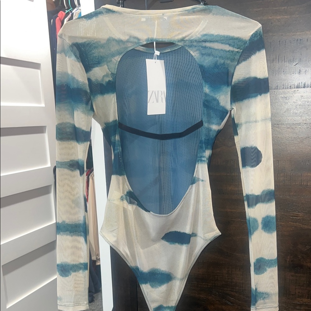 Zara Mesh Backless Bodysuit